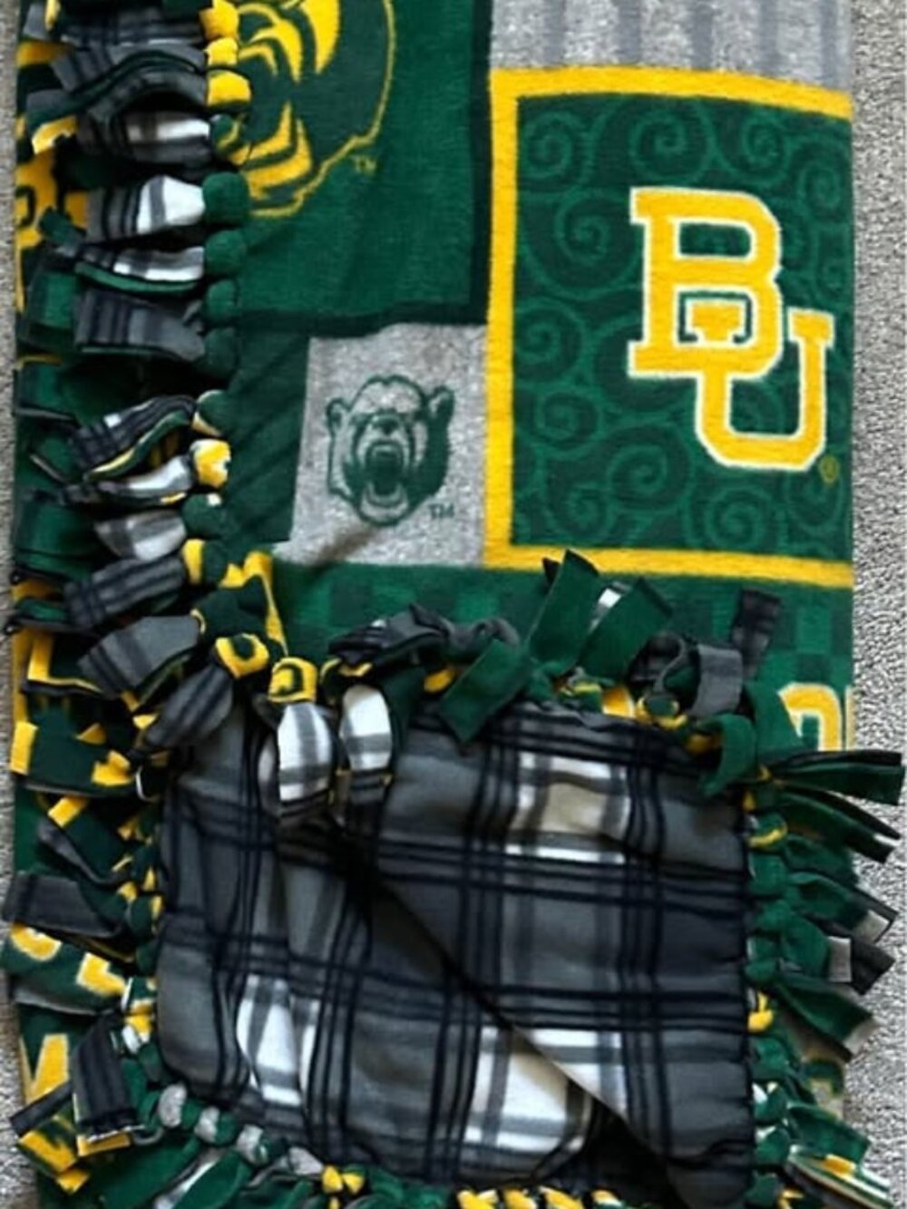 Baylor Fleece Tie Blanket
